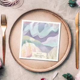 Guardanapo De Papel Abstrato Contemporâneo de Aposentação de Cores de 