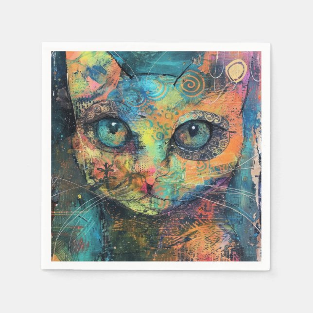 Guardanapo De Papel Abstrato de Aquarela (10) (Frente)