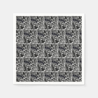 Guardanapo De Papel Abstrato em preto e branco