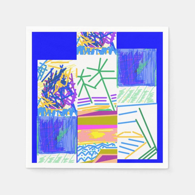 Guardanapo De Papel Abstrato festiva (Frente)