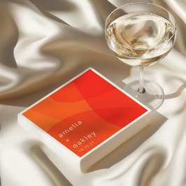 Guardanapo De Papel Abstrato Moderno Formas Casamento Personalizado La