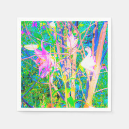 Guardanapo De Papel Abstrato Oriental Lily no Meu Jardim Rubio