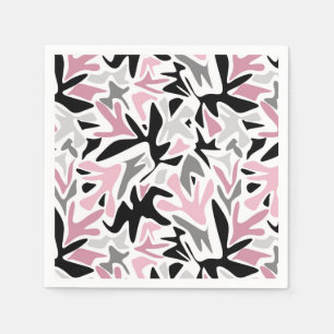 Guardanapo De Papel Abstrato, Preto e Rosa, Juventude, Pílula Moderna