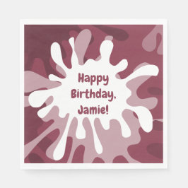 Guardanapo De Papel Abstrato Red Splatter Festa de aniversário de pint