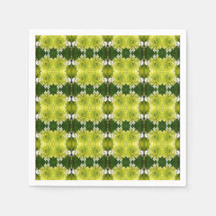 Guardanapo De Papel Abstrato Verde Chartreuse Hydrangea Blooms Padrão