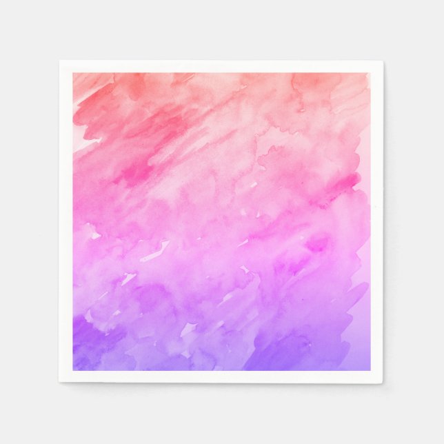 Guardanapo De Papel Abstrato Watercolor Tie Dye Neon (Frente)