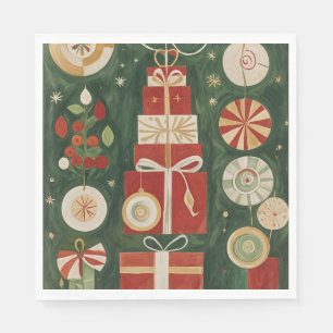 Guardanapo De Papel Abstrato Yuletide Tapeçaria