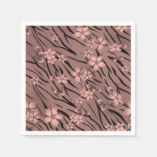 Guardanapo De Papel Abstrato zebra tigre couro florescente