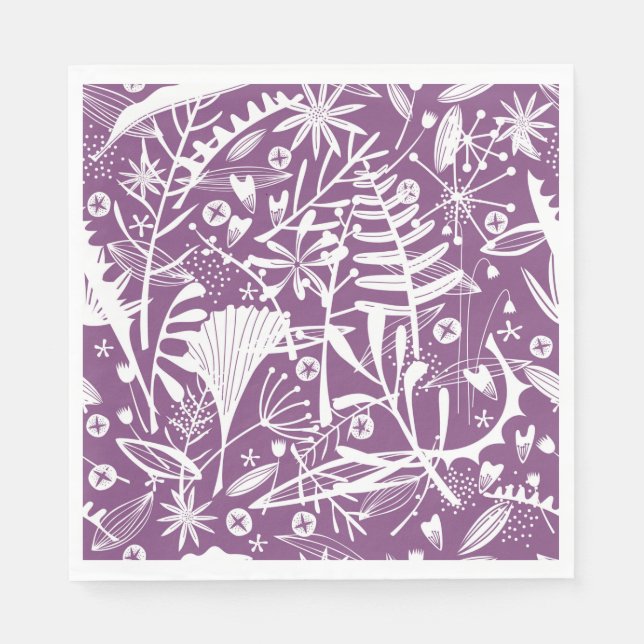 Guardanapo De Papel Abundance Botanical Berry Party Napkin (Frente)