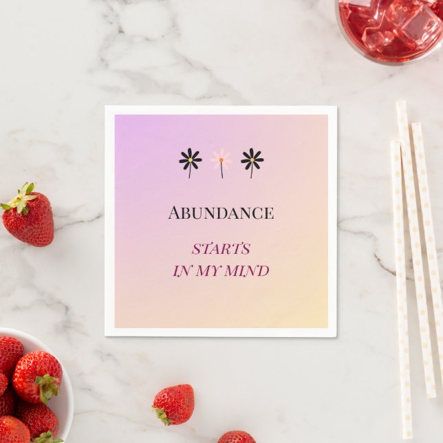 Guardanapo De Papel Abundance Mindset – Flowers of Abundance (Insitu)