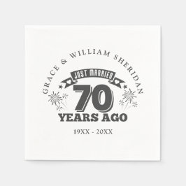 Guardanapo De Papel Acaba de Casar 70º Aniversário de Casamento