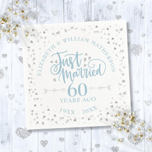 Guardanapo De Papel Acabados de Casar 60º Aniversário de Casamento