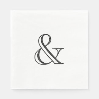 Guardanapo De Papel Academia Gravada Ampersand Black