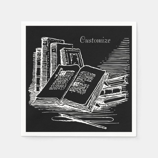 Guardanapo De Papel Academia Negra E Branca (Frente)