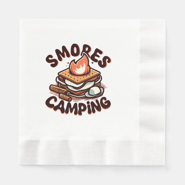 Guardanapo De Papel acampamento de smores (Frente)