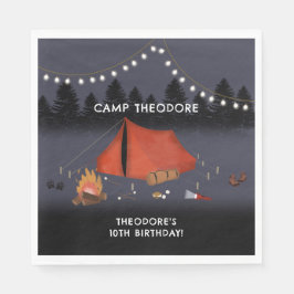 Guardanapo De Papel Acampamento em Festa de aniversário de Campfire Ad