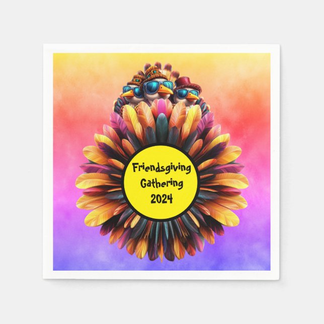 Guardanapo De Papel Ação de Graças de Amizade (Frente)