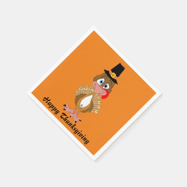 Guardanapo De Papel Ação de Graças de Quadrinhos na Turquia (Canto)