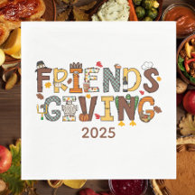 Ação de Graças Friendsgiving Tema Ano