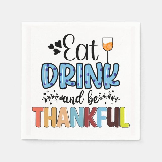 Guardanapo De Papel Ação de Graças Napkins (Frente)