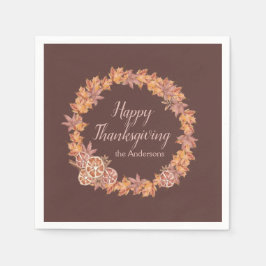 Guardanapo De Papel Ação de Graças Personalizada | Folhas de Caixas de