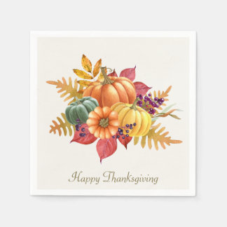 Guardanapo De Papel Ação de Graças Pumpkins Napkin