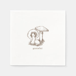 Guardanapo De Papel Ação de Graças Rustic Minimalist Brown