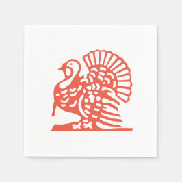 Guardanapo De Papel Ação de Graças Turquia - Laranja Gobble 4Pat