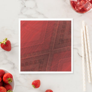 Guardanapo De Papel Aceitação   Padrão de Boho Eclético Vermelho