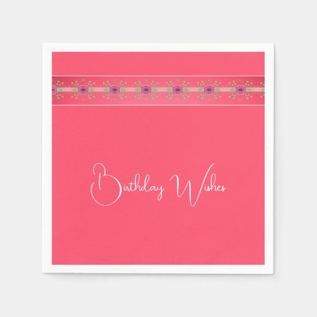 Guardanapo De Papel Acento Floral Elegante (Frente)