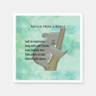 Guardanapo De Papel Aconselhamento de um Papel de Design Koala Napkins