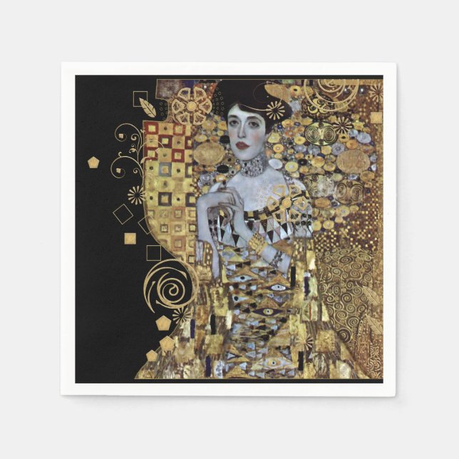 Guardanapo De Papel Adele Klimt Paper Napkin (Frente)