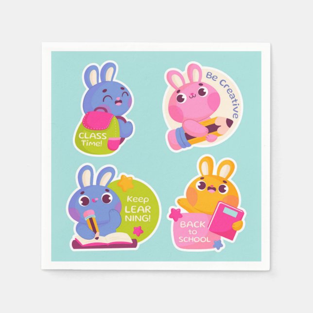 Guardanapo De Papel adesivos bonitos para crianças (Frente)