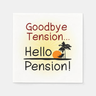 Guardanapo De Papel Adeus tensão, olá! aposentadoria engraçada da