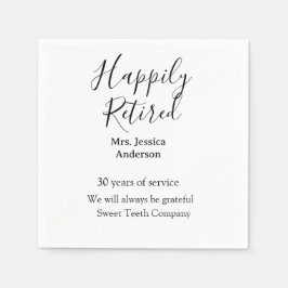 Guardanapo De Papel Adição de aposentadoria feliz anos de serviço apos