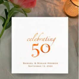Guardanapo De Papel Adicionar Casais Nomes 50º aniversário de casament