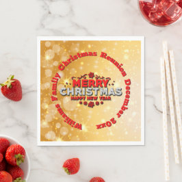 Guardanapo De Papel Adicionar Nome Ano Correspondente Almoço de Natal