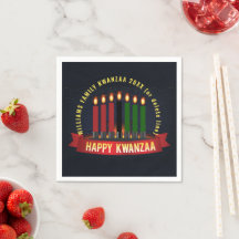 Adicionar Nome Ano Kwanzaa Velas Coquetel