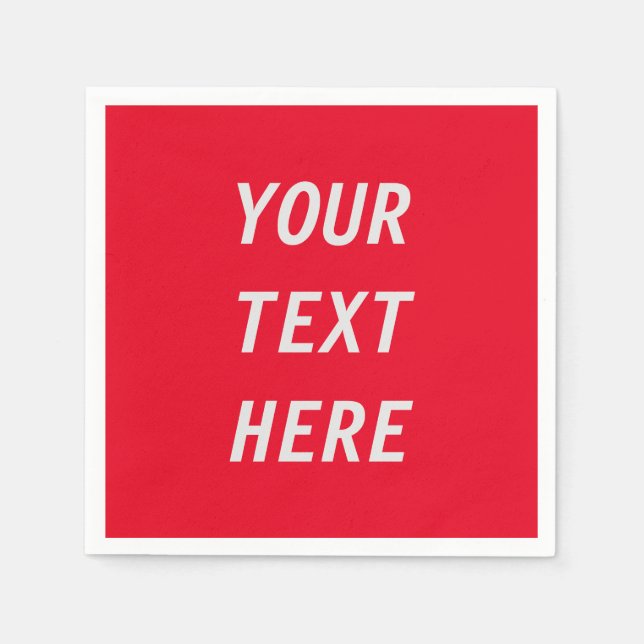 Guardanapo De Papel Adicionar seu próprio texto (Frente)