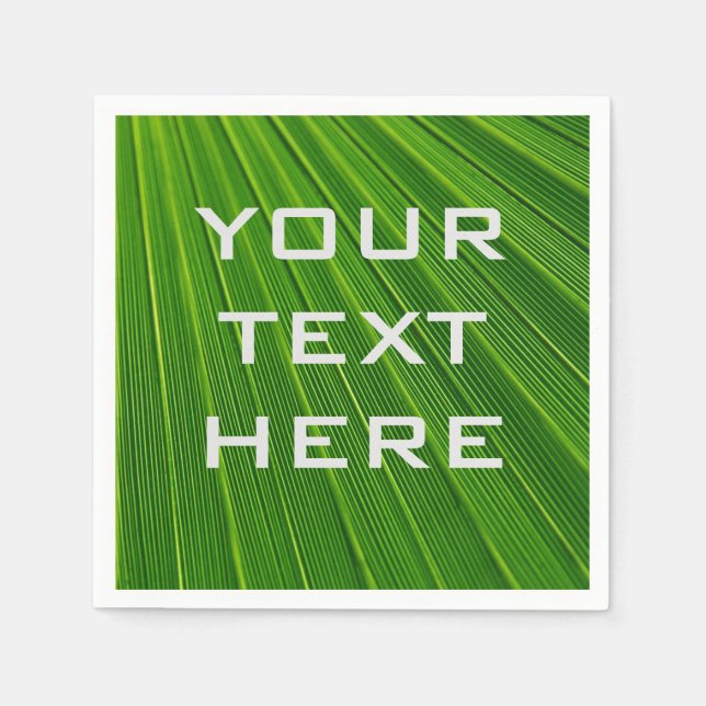 Guardanapo De Papel Adicionar seu próprio texto verde (Frente)