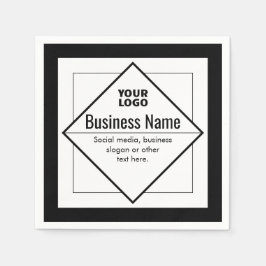 Guardanapo De Papel Adicione o seu modelo personalizável de logotipo