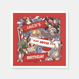 Guardanapo De Papel Adicione seu nome Festa de aniversário Cartografia