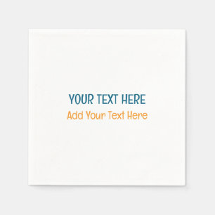 Guardanapo De Papel Adicione seu próprio slogan de texto minimalista m