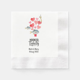 Guardanapo De Papel Adicto à pesca Tema de casamento Aquarela