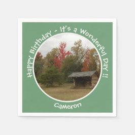 Guardanapo De Papel Adirondack Lean-to em Itens de Festa de aniversári