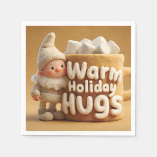 Guardanapo De Papel Adorable Felt Gnome with Marshmallow Mug