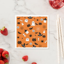 Guardanapo De Papel Adoráveis Fantasmas Assustadores de Halloween em L