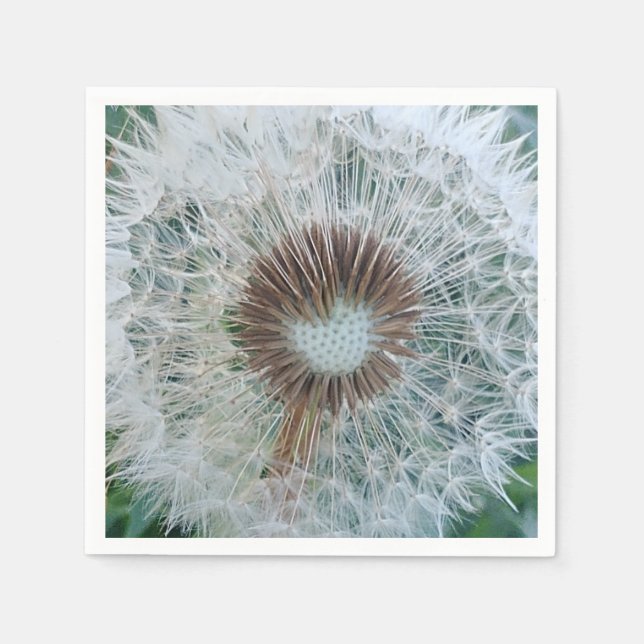 Guardanapo De Papel Adorável Dandelion Branco (Frente)