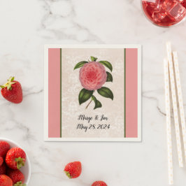 Guardanapo De Papel Adorável Pequim Rosa em Lacey Olhando Damask e Nam