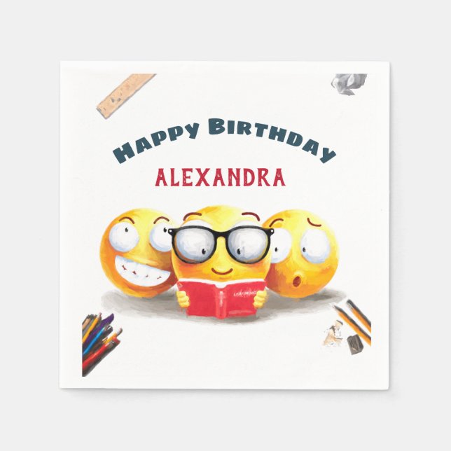 Guardanapo De Papel Adoro Ler Leitura De Livros (Frente)